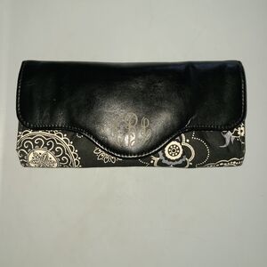 Thirty One Black and Cream Women's Wallet